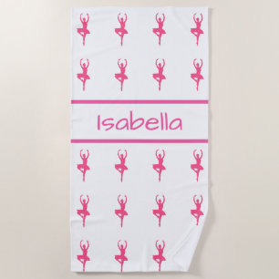 Personalisiertes Ballerina-Badetuch Strandtuch