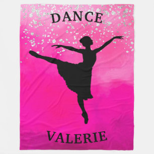 Personalisiertes Ballerina Rosa Ombre Glanz Gesche Fleecedecke