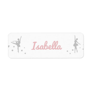 Personalisiertes Ballerina-Tanzlabel