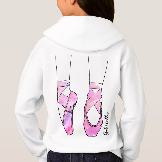 Personalisiertes Ballet in Pink Hoodie (Rückseite)
