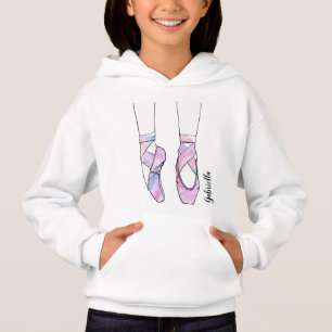 Personalisiertes Ballet in Rosa Hoodie