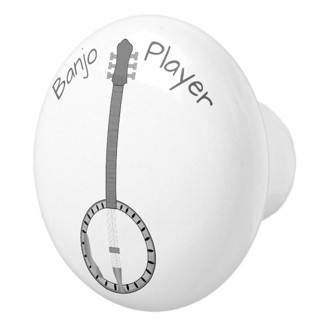 Personalisiertes Banjo-Design Keramikknauf (Rechts)