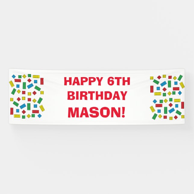 Personalisiertes Banner "Gebäude Blocks" (Horizontal)