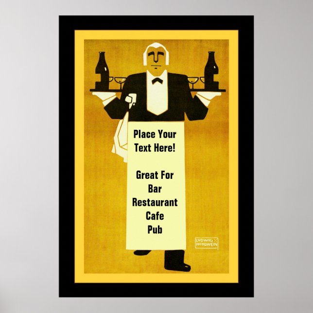 Personalisiertes Bar/Restaurant Poster (Vorne)