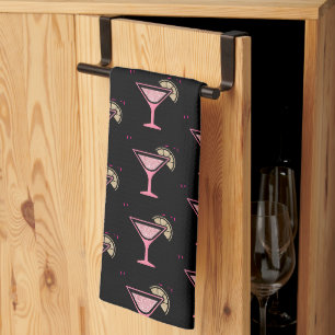 Personalisiertes Bartuch Pink Cocktail Geschirrtuch