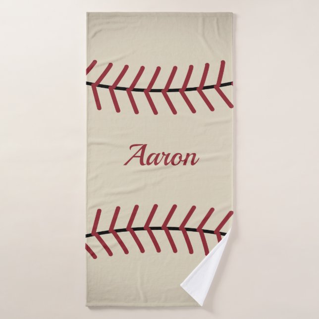 Personalisiertes Baseball-Badetuch Badehandtuch (Badehandtuch)