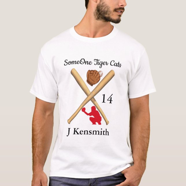 Personalisiertes Baseball Champions League-Design  T-Shirt (Vorderseite)