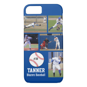 Personalisiertes Baseball-Foto-Collagen-Namen-Team Case-Mate iPhone Hülle
