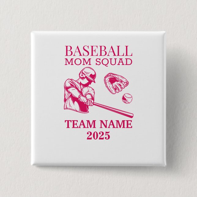 Personalisiertes Baseball-Mutter-Shirt Button (Vorderseite)