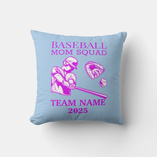 Personalisiertes Baseball-Mutter-Shirt  Kissen (Vorderseite)