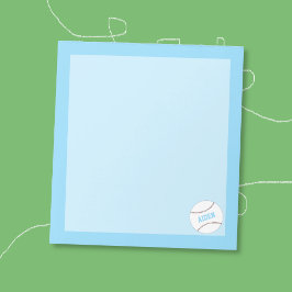 Personalisiertes Baseball-Notizbuch Blau für Kinde Notizblock