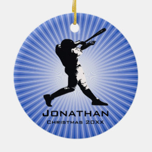 Personalisiertes Baseball-Player-Ornament Keramik Ornament