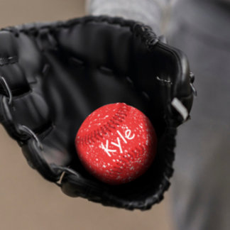 Personalisiertes Baseball, rot und weiß Baseball