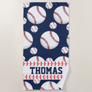 Personalisiertes Baseball-Sport-Sommer-Strandtuch Strandtuch