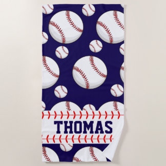 Personalisiertes Baseball-Sport-Sommer-Strandtuch Strandtuch