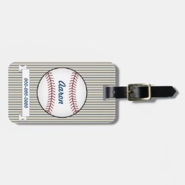 Personalisiertes Baseball-Sportgeschenk Gepäckanhänger