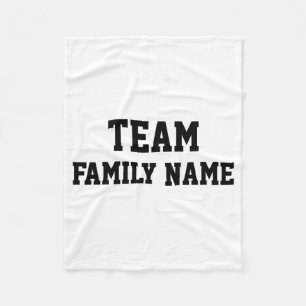 Personalisiertes Baseball-Stil Familien-Team Klein Fleecedecke