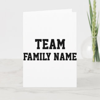Personalisiertes Baseball-Stil Familien-Team Klein Karte