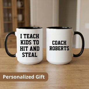 Personalisiertes Baseball-Trainer-Geschenk, Softba Tasse