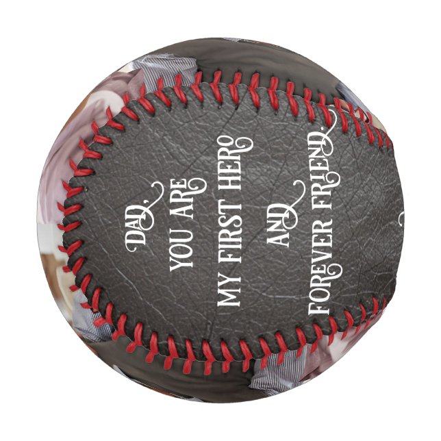 Personalisiertes Baseball-Vater-Geschenk Baseball (Rückseite Rechts)
