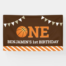 Personalisiertes Basketball 1. Party zum Geburtsta Banner