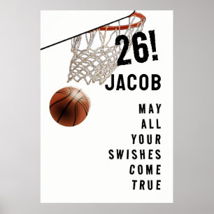 Personalisiertes Basketball-Abschlussplakat Poster
