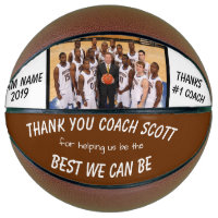 Personalisiertes Basketball Coach Team Foto Vielen