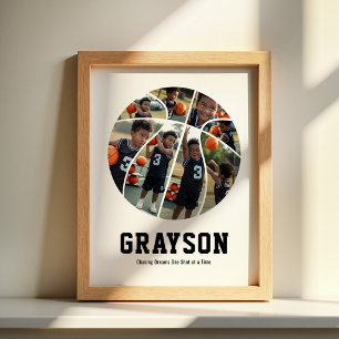 Personalisiertes Basketball-Foto-Collage-Poster Poster
