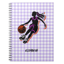 Personalisiertes Basketball Mädchen Notizbuch