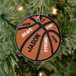 Personalisiertes Basketball-Schmuckstück mit Ihrem Keramik Ornament