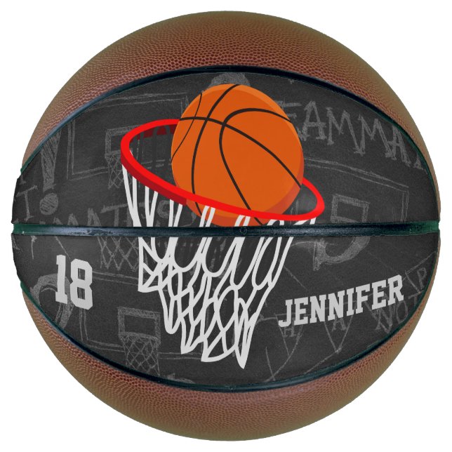 Personalisiertes Basketball- und Hubdesign Basketball (Vorderseite)