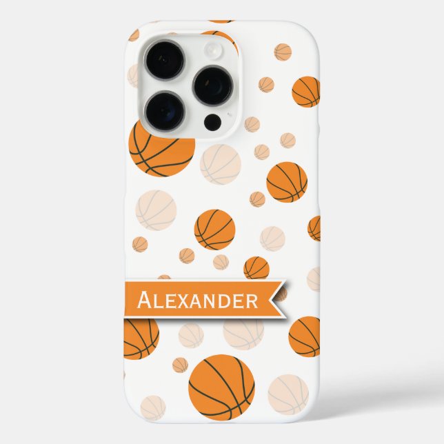 Personalisiertes Basketballmuster Case-Mate iPhone Hülle (Rückseite)
