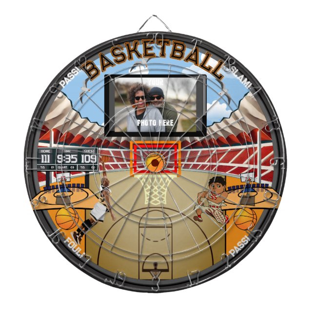 Personalisiertes Basketballstadion Dartscheibe (vorne)