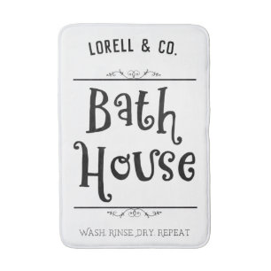 Personalisiertes Bath House Lavatory Wash Rinde tr Badematte