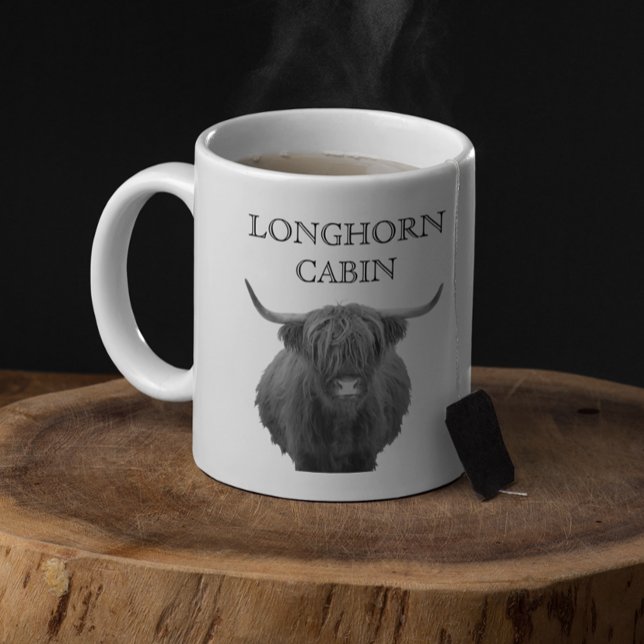 Personalisiertes Bauernhaus Cabin Lodge Hochland K Kaffeetasse (Von Creator hochgeladen)