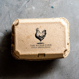 Personalisiertes Bauernhaus Frische Eierkarton Gummistempel