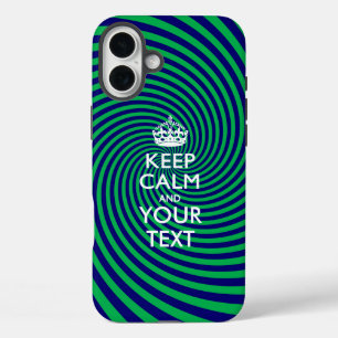 Personalisiertes BE RUHIG UND Ihr Text iPhone 16 Plus Hülle