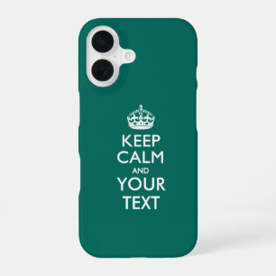 Personalisiertes BE RUHIG UND Ihr Text iPhone 16 Hülle