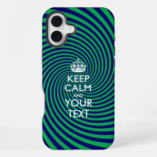 Personalisiertes BE RUHIG UND Ihr Text iPhone 16 Plus Hülle