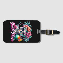 Personalisiertes Beach Please Totenkopf-Gepäckanhä Gepäckanhänger