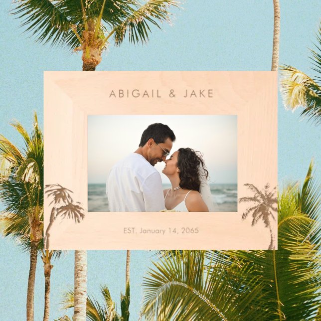 Personalisiertes Beach Wedding Foto Geätzte Rahmen (Von Creator hochgeladen)