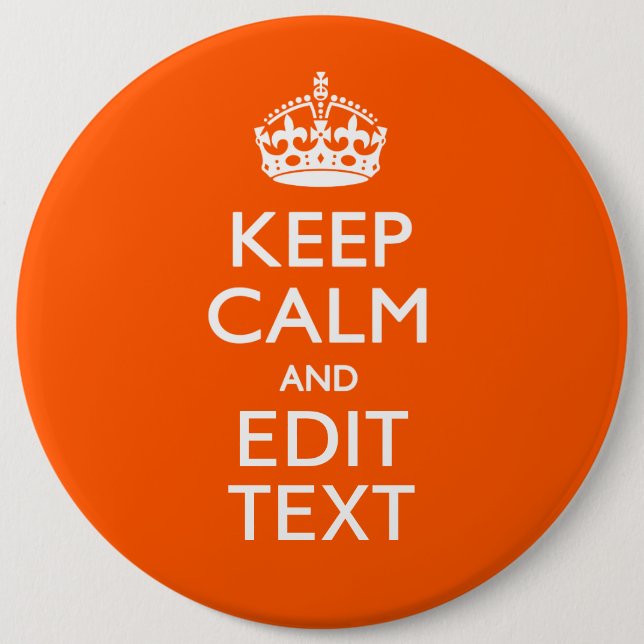 Personalisiertes BEHALT DEN MUT UND Text bearbeite Button (Vorderseite)