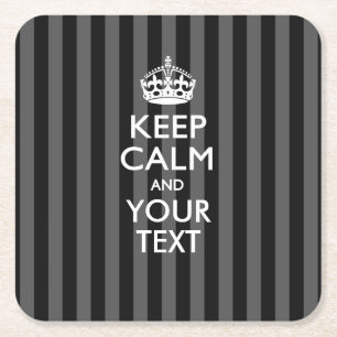 Personalisiertes BEHALTEN CALM UND Ihr Text für St Rechteckiger Pappuntersetzer