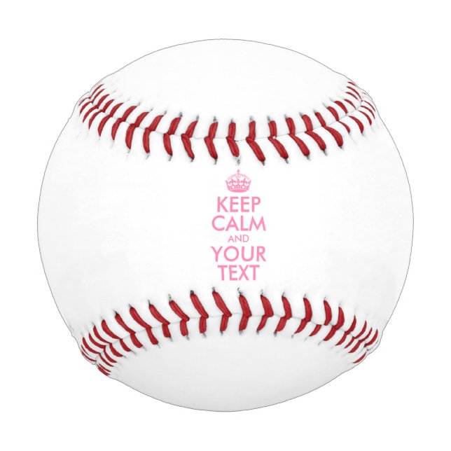Personalisiertes BEHALTEN CALM und IHRER TEXT - ro Baseball (Vorderseite)