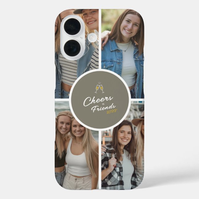 Personalisiertes Beifall für Freunde 4 FotoCollage Case-Mate iPhone Hülle (Rückseite)