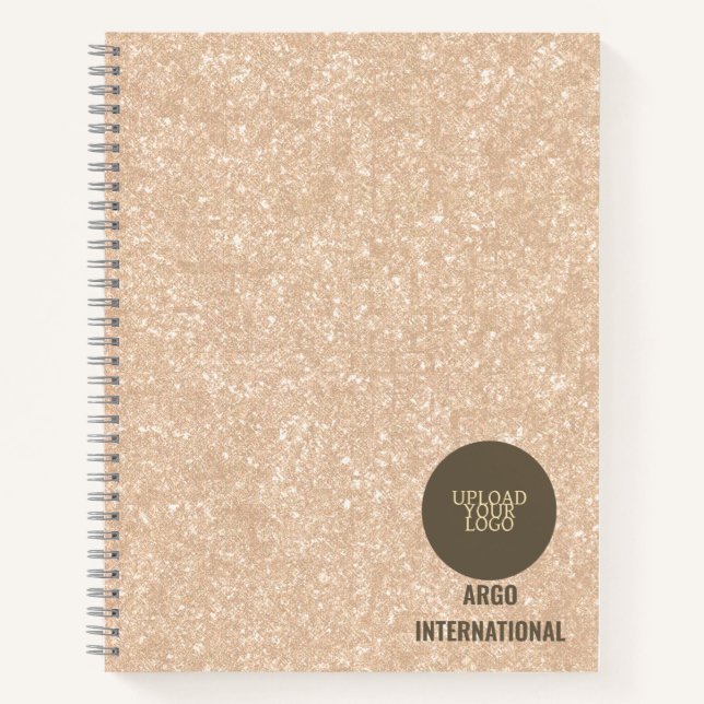 Personalisiertes Beige Business Notebook Notizbuch (Vorderseite)