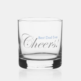 Personalisiertes Beileid! Eleganter Silberblauer V Whiskyglas