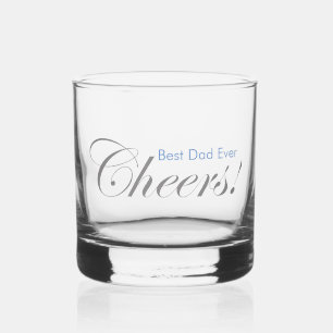 Personalisiertes Beileid! Eleganter Silberblauer V Whiskyglas