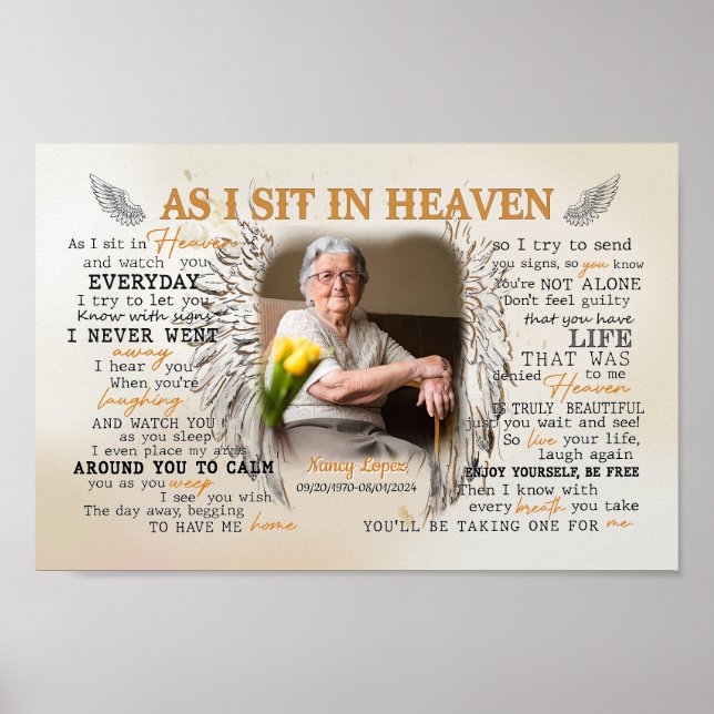 Personalisiertes Beileid für kundenspezifisches Fo Poster (Vorne)