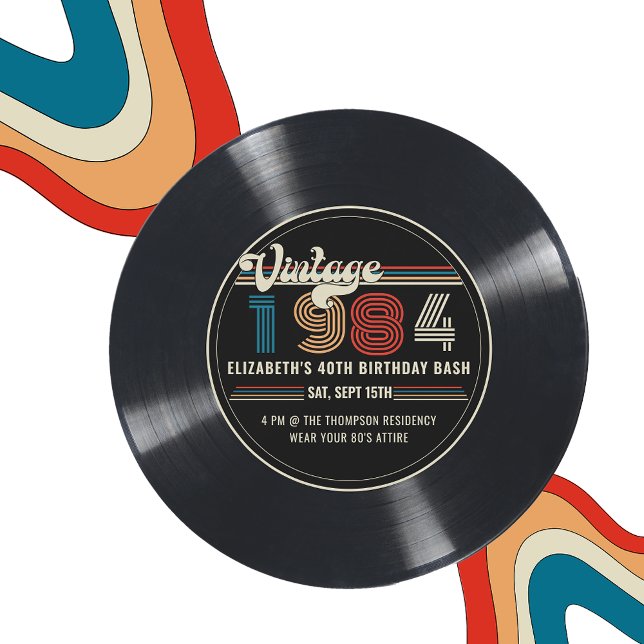 Personalisiertes beliebiges Vintages Foto Geburtst Einladung (Von Creator hochgeladen)